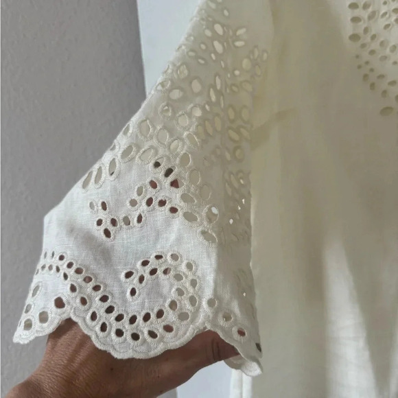 Neiman Marcus 100% linen long sleeve blouse and top XL - Picture 3 of 8